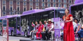 Presentan ruta “Hero&iacute;nas Ind&iacute;genas” del Centrob&uacute;s en el Centro Hist&oacute;rico
