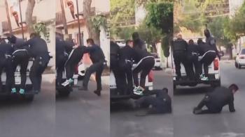 Polic&iacute;a cae de patrulla en operativo por homicidio en Gustavo A. Madero
