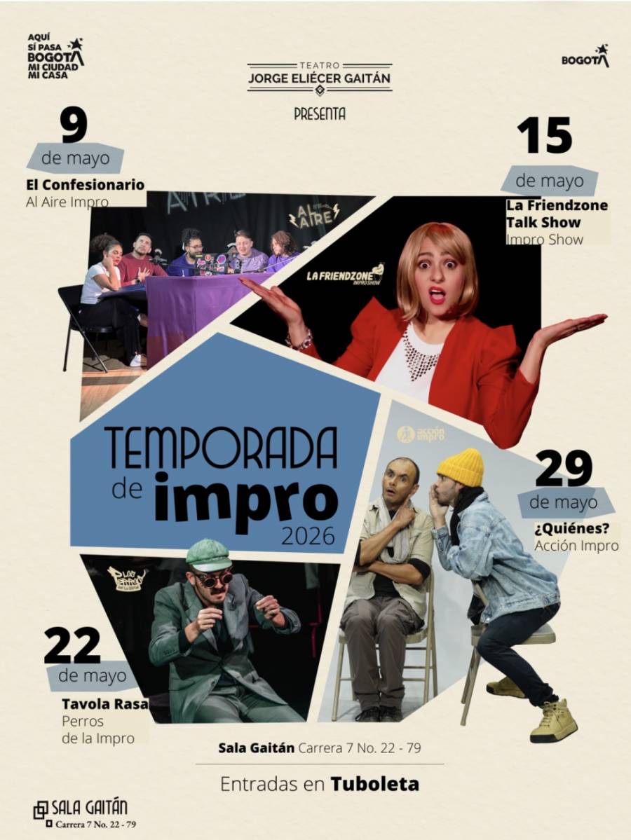 La improvisación se toma mayo: la Sala Gaitán presenta una temporada en la que el teatro sorprende
