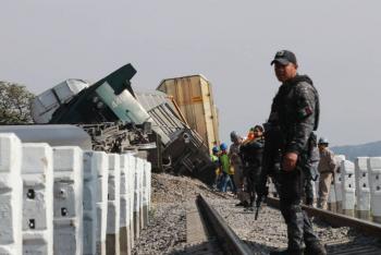 Descarrila tren de carga en Tlaxcala; no se reportan personas lesionadas