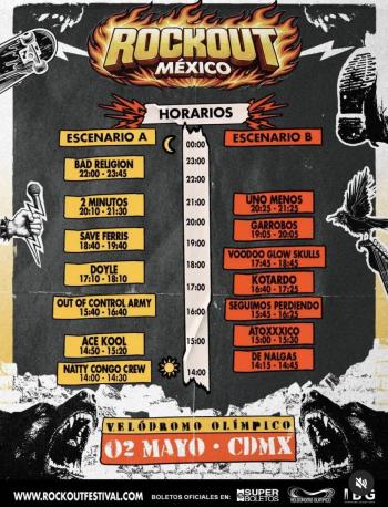 YA HAY HORARIOS PARA ROCKOUT: BAD RELIGION CERRAR&Aacute; LA NOCHE EN EL VEL&Oacute;DROMO OL&Iacute;MPICO