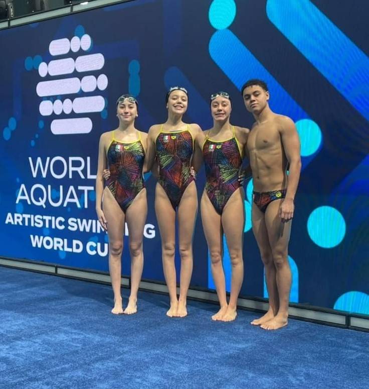 Selección juvenil de natación artística llega a China para la tercera Copa del Mundo 2026