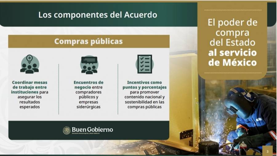 Sheinbaum firma acuerdo para fortalecer la industria del acero en M&eacute;xico