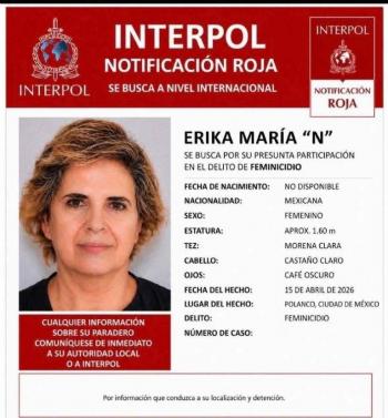 Interpol emiti&oacute; ficha roja contra &Eacute;rika Mar&iacute;a por feminicidio de Carolina Flores