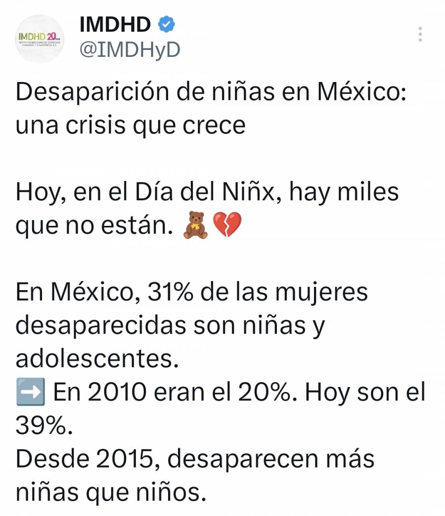 Trata de personas en México y América Latina afecta principalmente a niñas y adolescentes