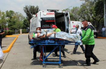 Hospital Magdalena de las Salinas participa en macrosimulacro por fuga de gas cloro en CDMX