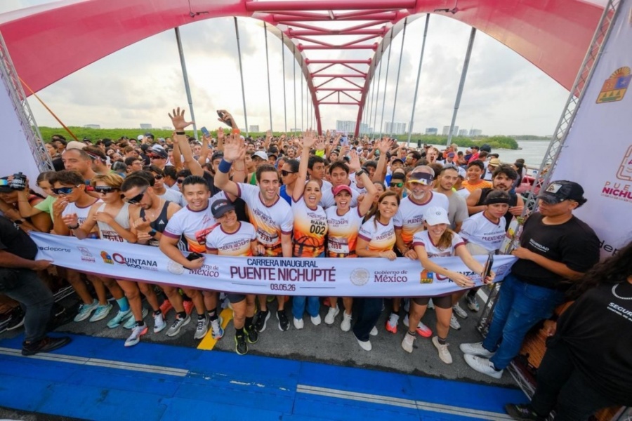 Mara Lezama encabeza primera Carrera Puente Nichupt&eacute; Canc&uacute;n con m&aacute;s de 3 mil corredores