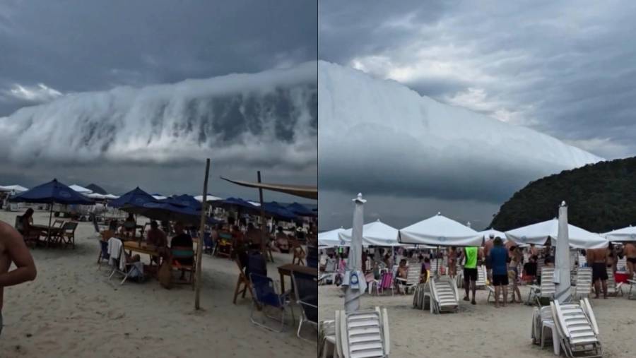 Nube rodante sorprende a turistas en Brasil y alerta sobre riesgos meteorológicos