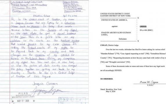 Juez de EEUU niega traslado de ‘El Chapo’ Guzm&aacute;n a M&eacute;xico