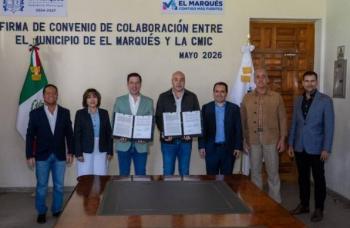El Marqu&eacute;s firma convenio con CMIC para ampliar apoyos sociales