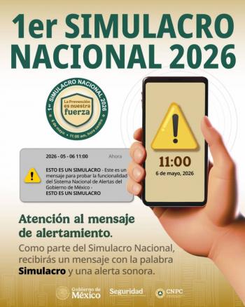 Participan 37 millones de personas en el Primer Simulacro Nacional 2026
