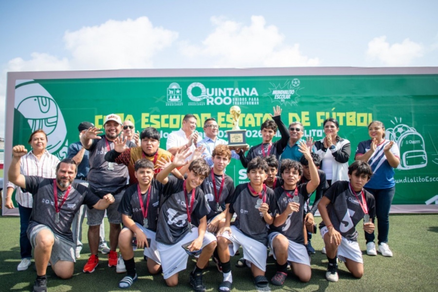 SEQ clausura la Copa Escolar Estatal de F&uacute;tbol “Mundialito Quintana Roo 2026” en Chetumal
