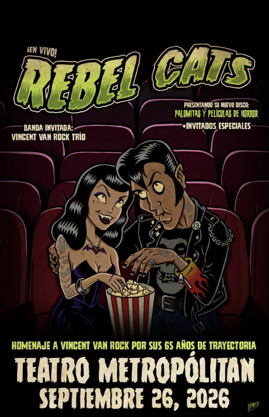 Rebel Cats presenta Palomitas y Pel&iacute;culas de Horror: Una noche de horrorbilly y leyenda en la CDMX