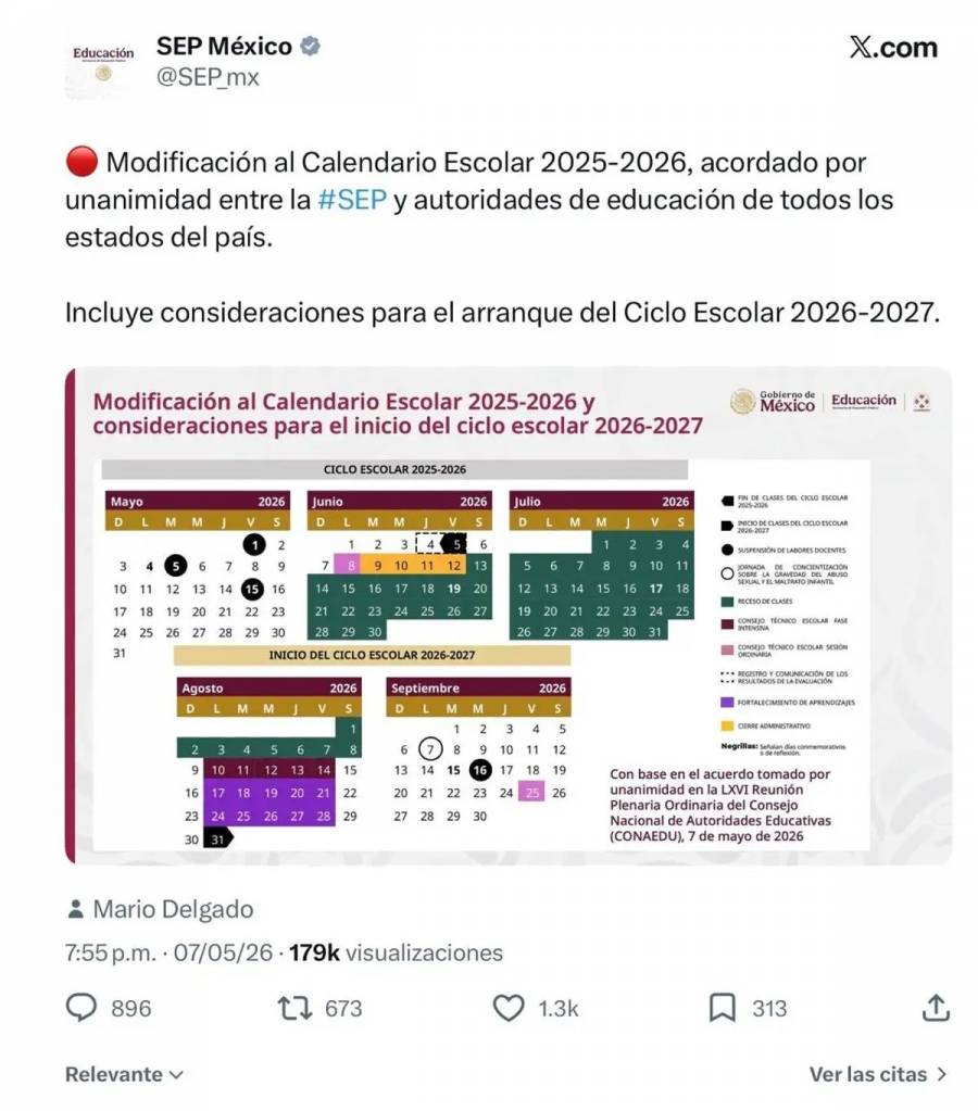 Sheinbaum aclara que ajuste al calendario escolar aún no es definitivo
