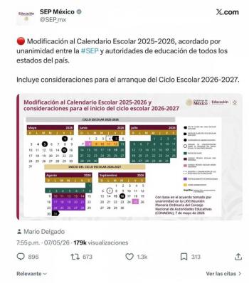 Sheinbaum aclara que ajuste al calendario escolar a&uacute;n no es definitivo