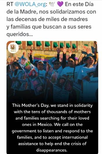 Organizaciones urgen a M&eacute;xico aceptar ayuda internacional por crisis de desapariciones