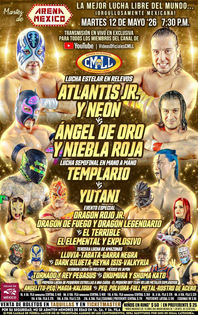 La función del martes en la Arena México promete una noche cargada de intensidad
