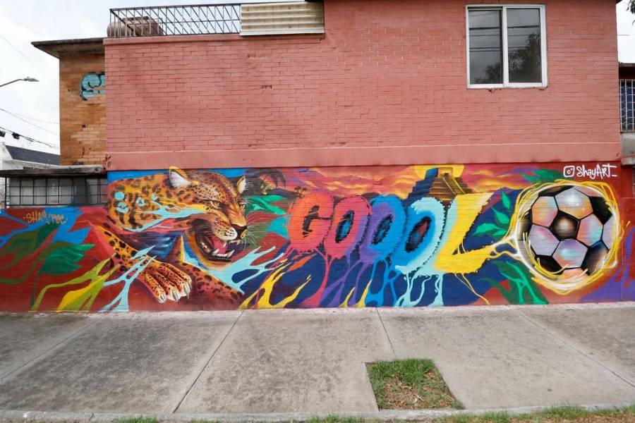 Nezahualc&oacute;yotl presenta 28 murales rumbo al Mundial 2026