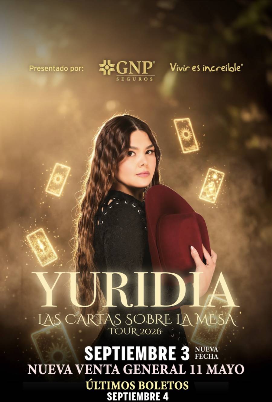 Yuridia abre nueva fecha en Estadio GNP Seguros