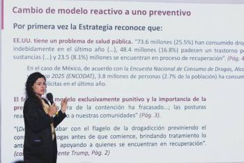 Presidenta destaca que EU reconoce por primera vez necesidad de frenar tr&aacute;fico de armas hacia M&eacute;xico