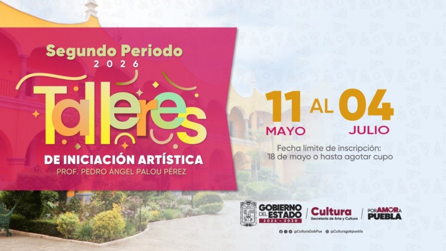 Secretar&iacute;a de Arte y Cultura de Puebla abre 48 talleres art&iacute;sticos para todas las edades
