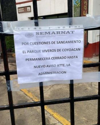 Cierre indefinido de los Viveros de Coyoac&aacute;n por afectaciones de lluvias