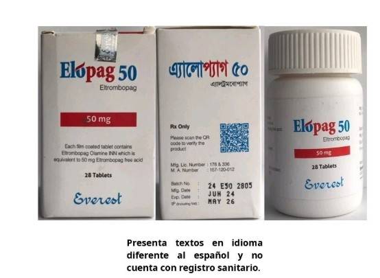 Alerta sanitaria: comercializan ilegalmente medicamento Elopag 50 en plataformas digitales