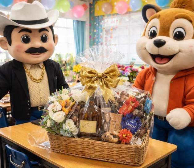 Alumnos sorprenden a maestra de primaria en Los Mochis con regalo de “El Patr&oacute;n” y botargas