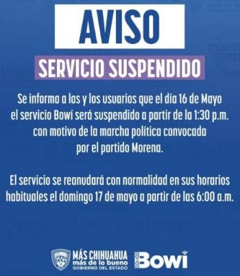 Ruta Troncal Bow&iacute; suspender&aacute; servicio el s&aacute;bado por marcha de Morena