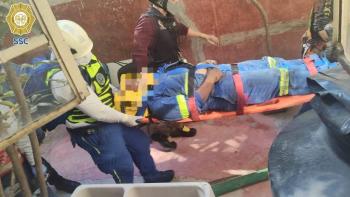 Gr&uacute;a de torre colapsa en obra de la Roma Sur: cuatro trabajadores heridos