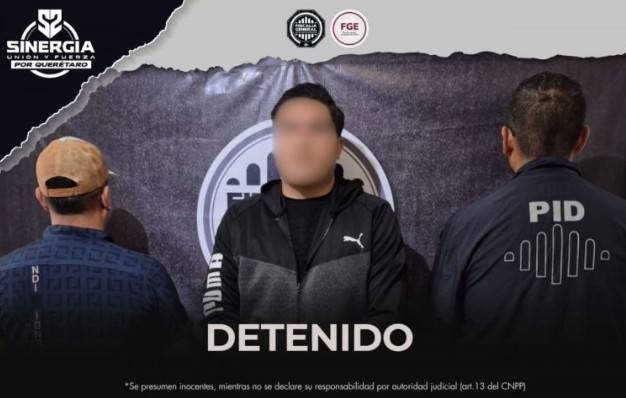 Fiscal&iacute;a de Quer&eacute;taro detiene a sujeto requerido por autoridades de Colima