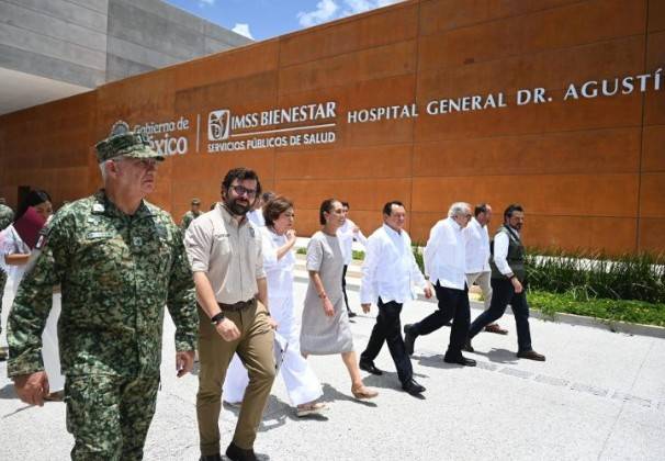 Sheinbaum inaugura hospital en Yucat&aacute;n y arranca IMSS Bienestar en el estado