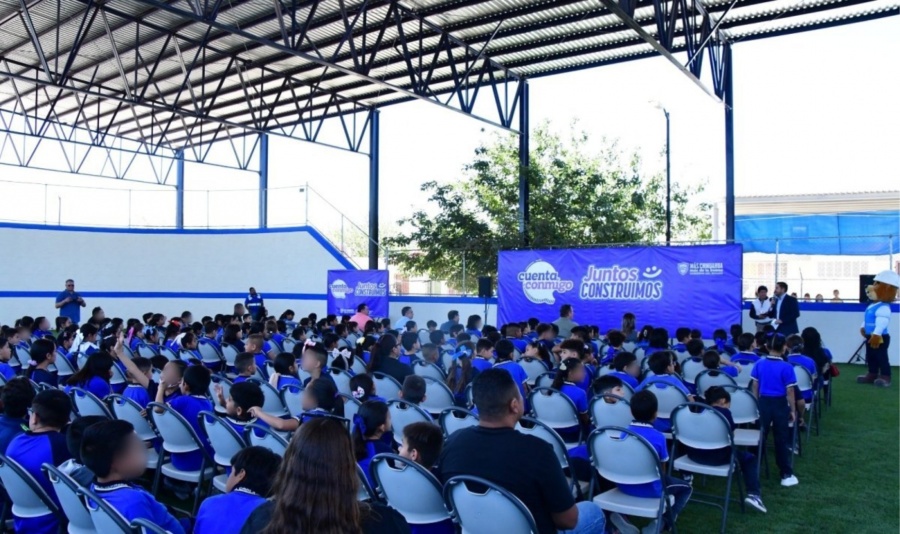 Inauguran techumbre escolar en Chihuahua con inversi&oacute;n de 4 millones de pesos