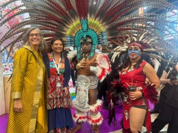 Clara Brugada inaugura Pabell&oacute;n de las Utop&iacute;as en Foro Urbano Mundial de Bak&uacute;