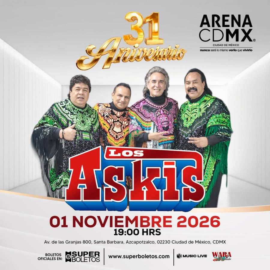 LOS ASKIS LLEVARÁN SU CUMBIA ANDINA A LA ARENA CDMX