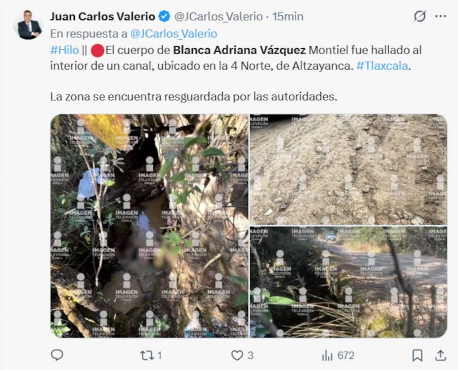 Hallan sin vida a Blanca Adriana Vázquez en Tlaxcala; investigan posible homicidio