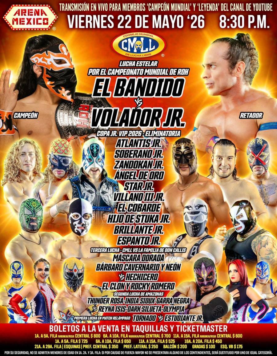 Arena México enciende el Viernes Espectacular con título mundial, Copa Jr. y guerra internacional