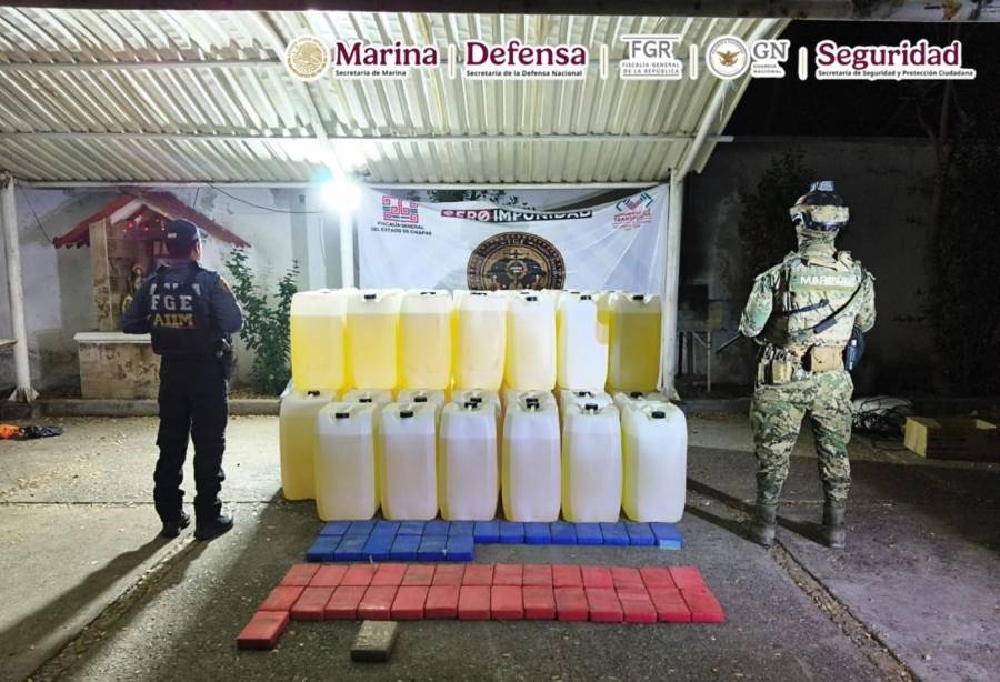 Operativos en Chiapas dejan aseguramientos de droga, combustible y equipo táctico