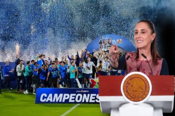 Sheinbaum felicita a Cruz Azul tras conquistar su d&eacute;cimo t&iacute;tulo de Liga MX