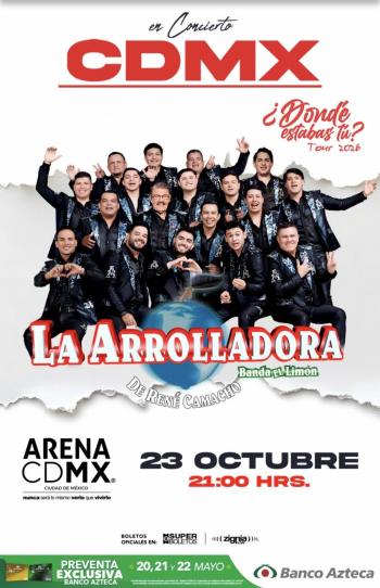 LA ARROLLADORA BANDA EL LIM&Oacute;N DE REN&Eacute; CAMACHO - ¿D&Oacute;NDE ESTABAS T&Uacute;? TOUR 2026