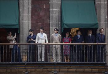 BTS comparte in&eacute;ditos momentos de su visita a Palacio Nacional en la CDMX