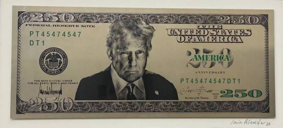 Tesoro de EE.UU. diseña billete de 250 dólares con la imagen de Trump