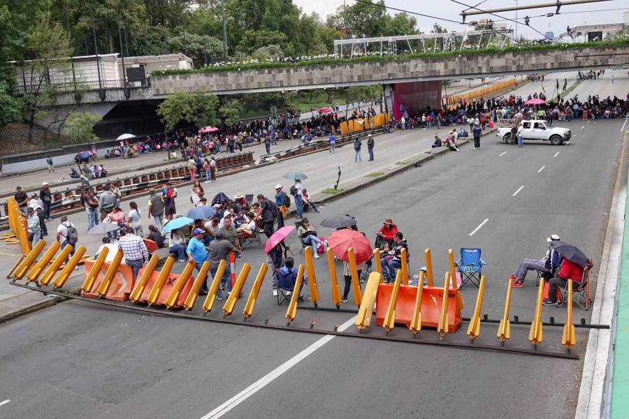 CNTE bloquea Circuito Interior en CDMX rumbo a paro nacional