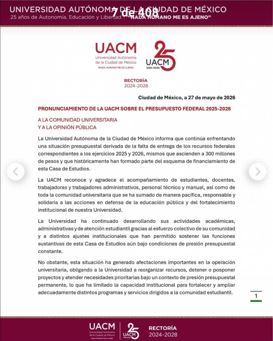 UACM logra acuerdos para gestionar recursos tras movilización de su comunidad