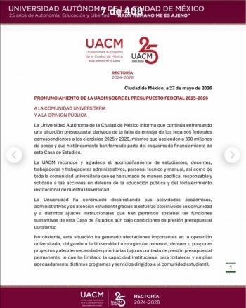 UACM logra acuerdos para gestionar recursos tras movilizaci&oacute;n de su comunidad