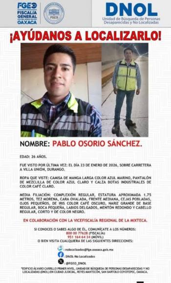 CIDH pide a M&eacute;xico intensificar b&uacute;squeda de ingeniero desaparecido en Sinaloa