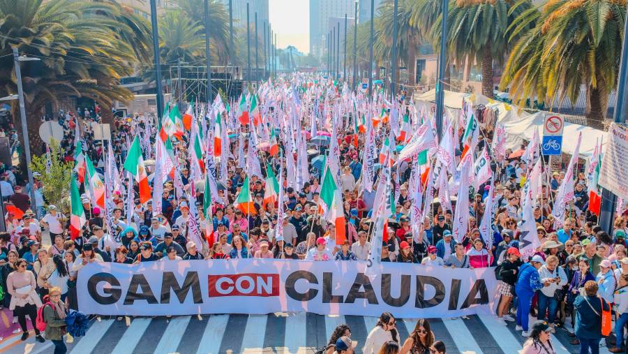 Contingente de la GAM destaca con m&aacute;s de 20 mil asistentes en apoyo a Claudia Sheinbaum