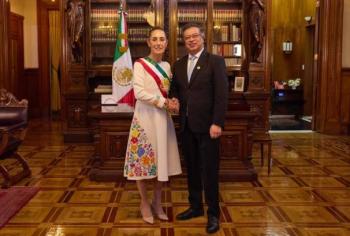 Sheinbaum respalda a Petro en su reclamo por fraude electoral