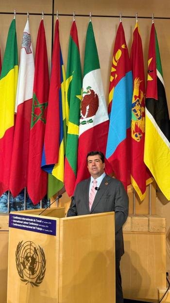 Pedro Haces lleva la voz de trabajadores mexicanos a foro global sobre el futuro del empleo