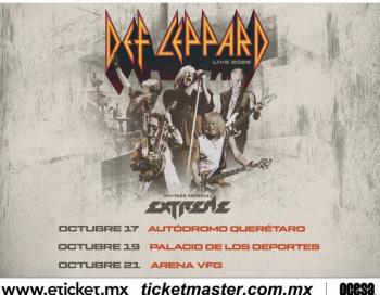 ‘¡Def Leppard anuncia fechas por Sudam&eacute;rica y M&eacute;xico en octubre y noviembre de 2026!
